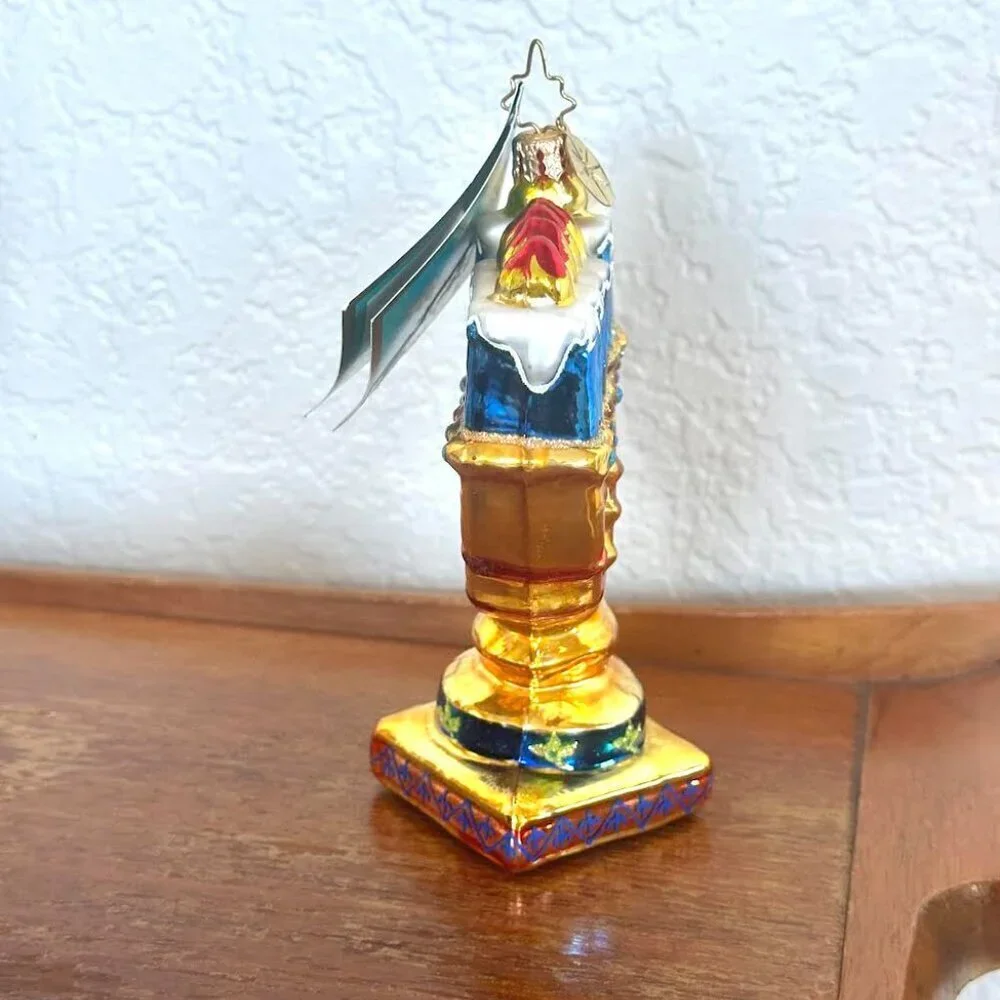 Christopher Radko Miracle of Light Menorah Glass Ornament